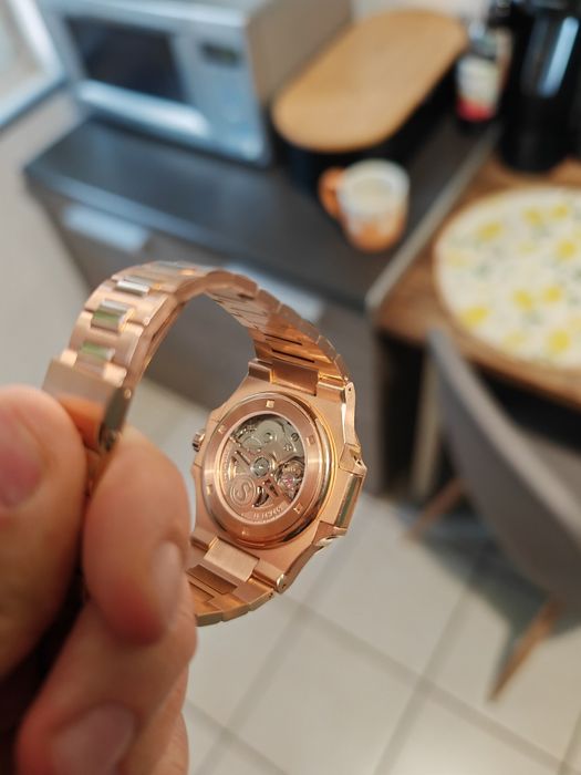Zegarek mechaniczny Seiko Mod Nautiqus Rose Gold