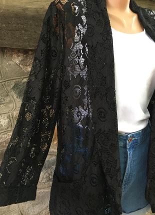 Жіночий мереживний піджак жакет кардинан 50-52/ кружевной пиджак жакет