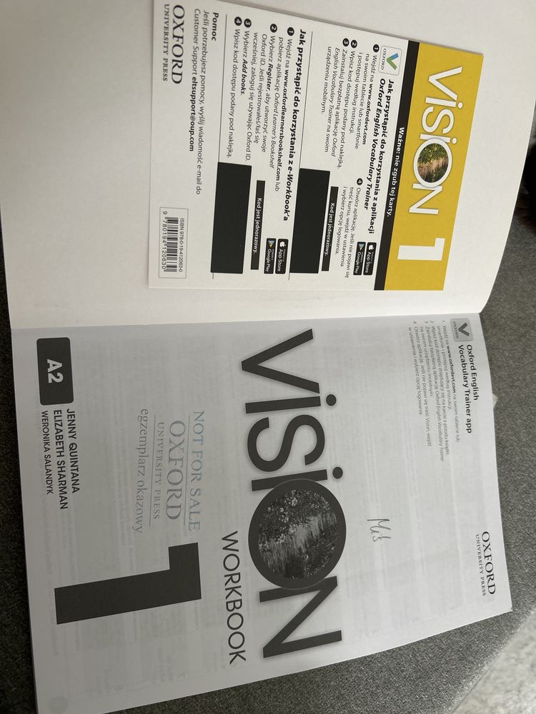Vision 1 workbook