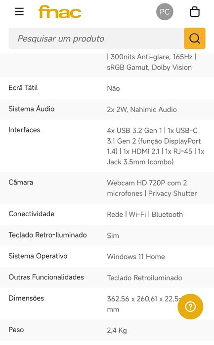 Lenovo Legion 5 15ACH6H estado novo