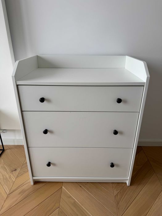 [DOSTAWA] Komoda Ikea Hauga, 3 szuflady, 70x46x84, biały