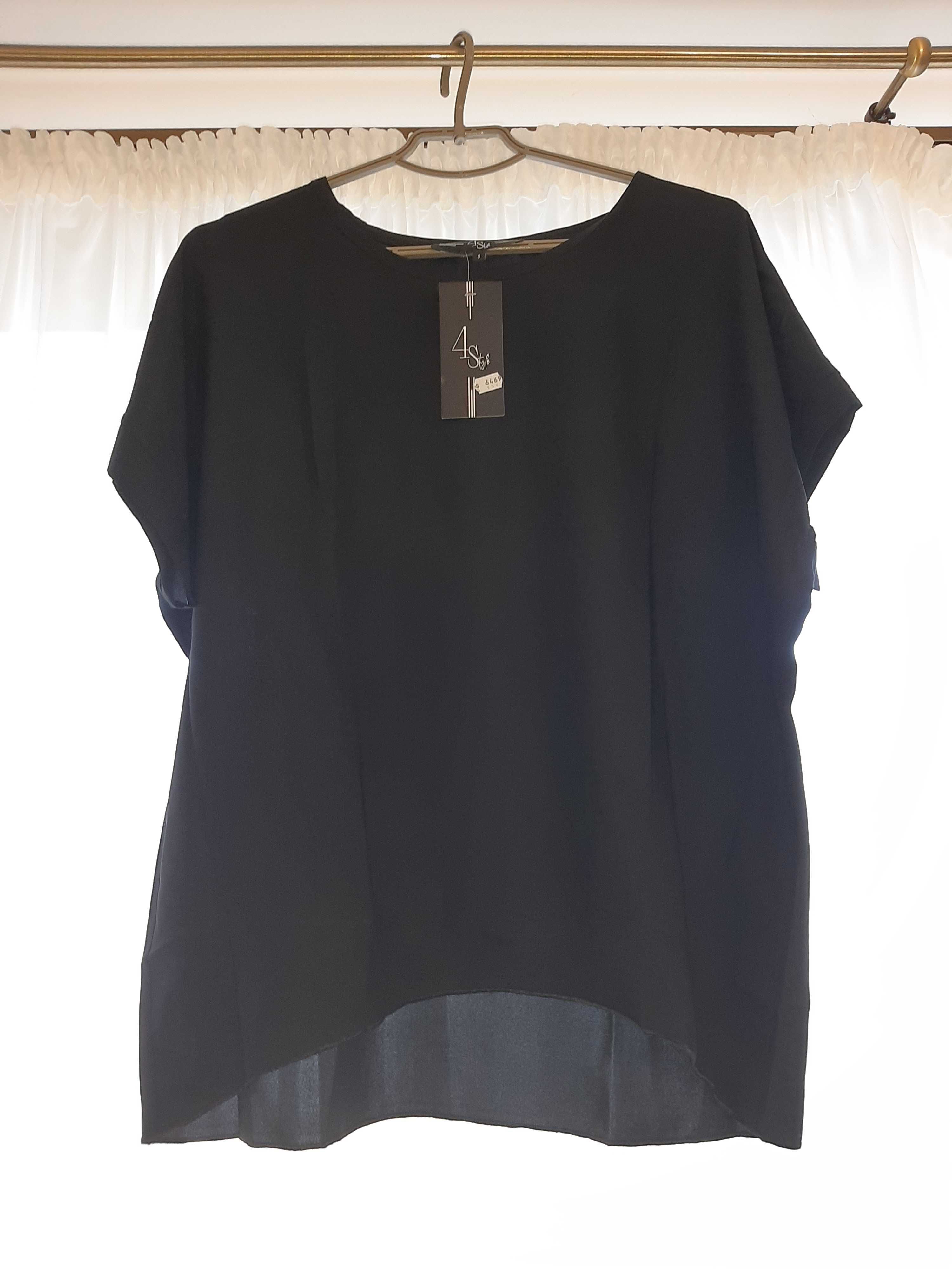 Шифоновая турецкая чёрная блуза oversize, легчайшая, трендовая