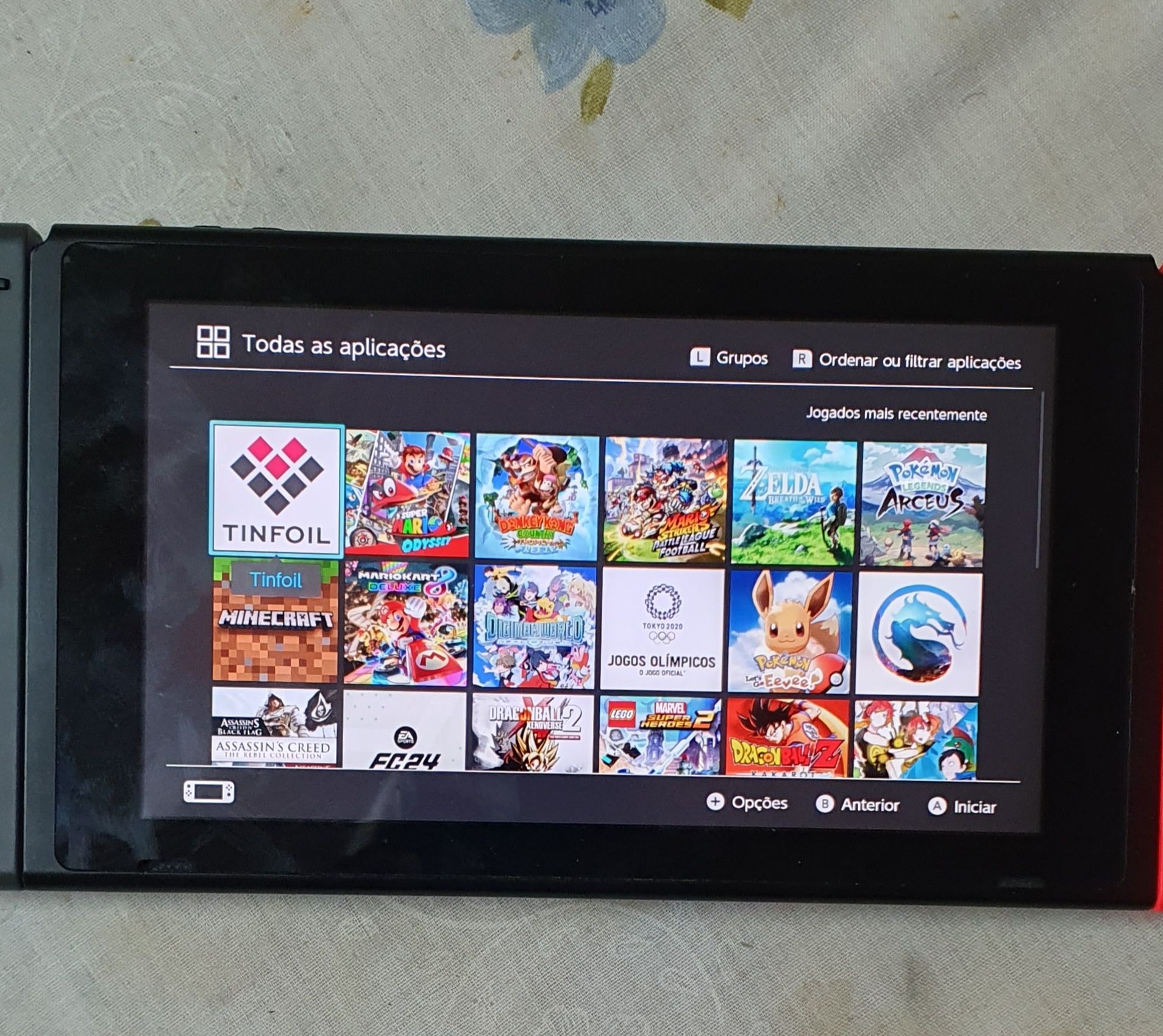 Nintendo switch v1 + Jb + vários extras + 50 jogos etc