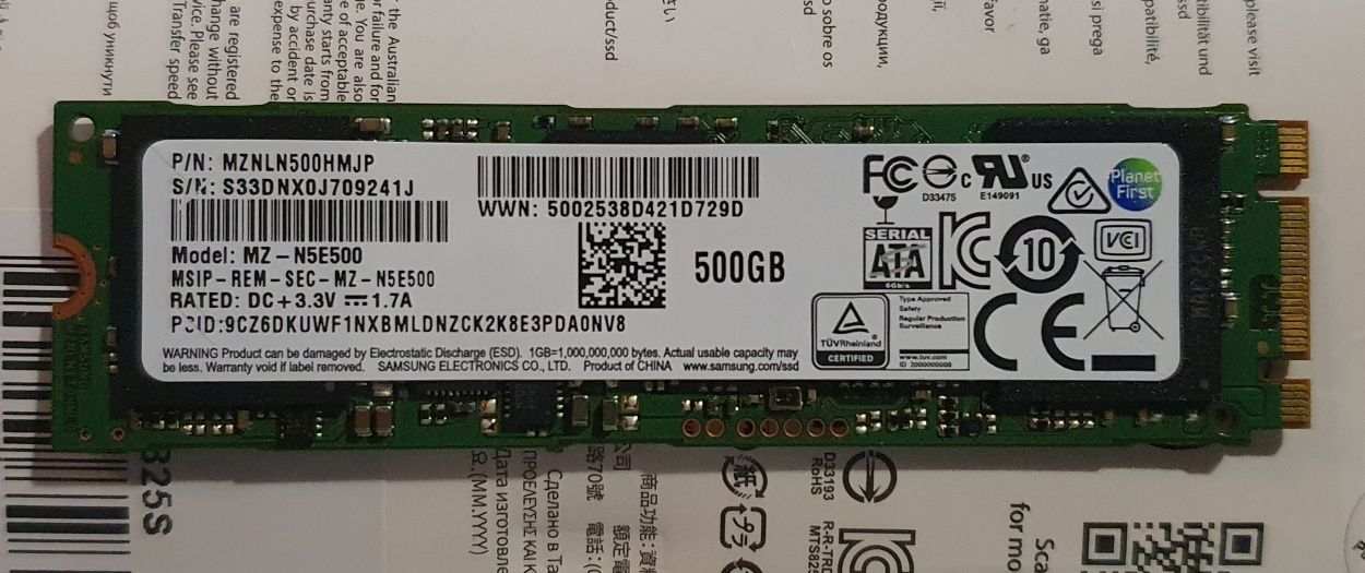 Disco NVMe 500Gb 256Gb SSD M2 Samsung EVO M.2 SATA