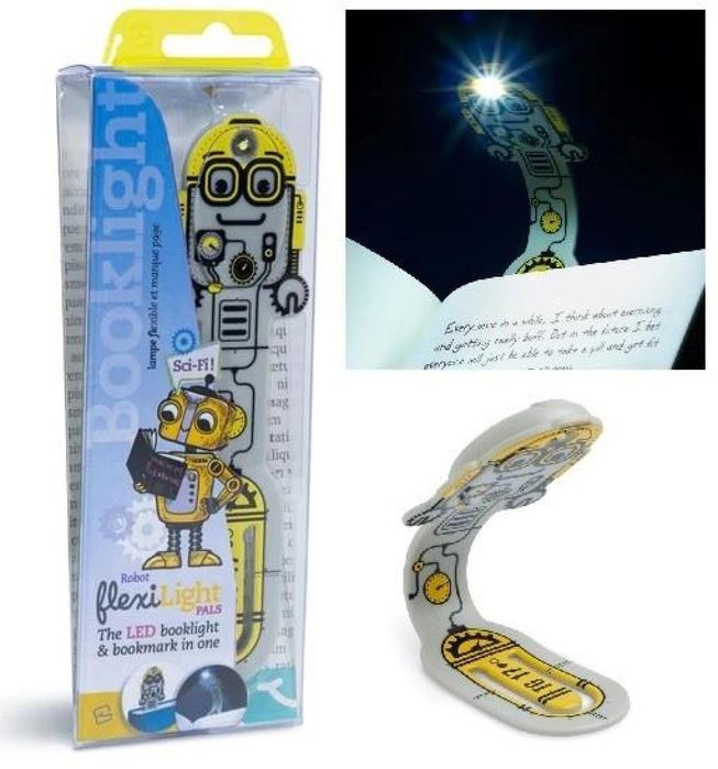 Flexilight Pals Robot Grey - Lampka do książki oprawa: blister