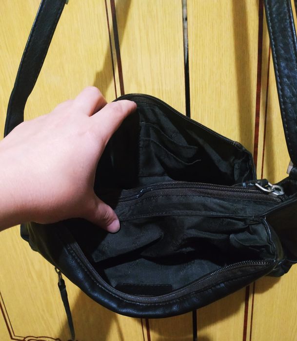 Невеличка сумка темно-коричнева