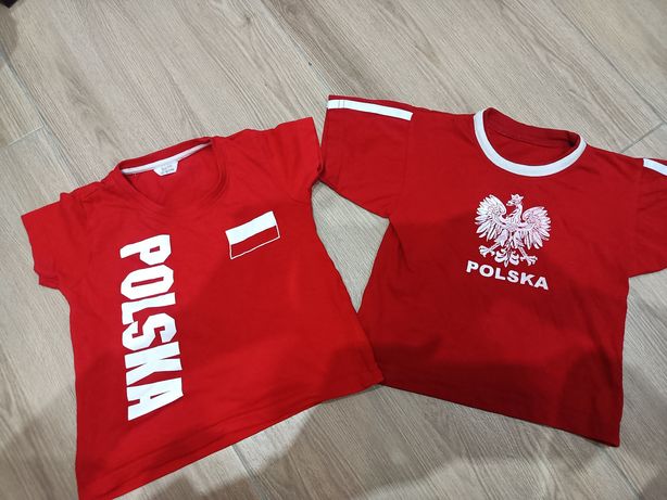 Koszulka Polska dla malego kibica 2 sztuki