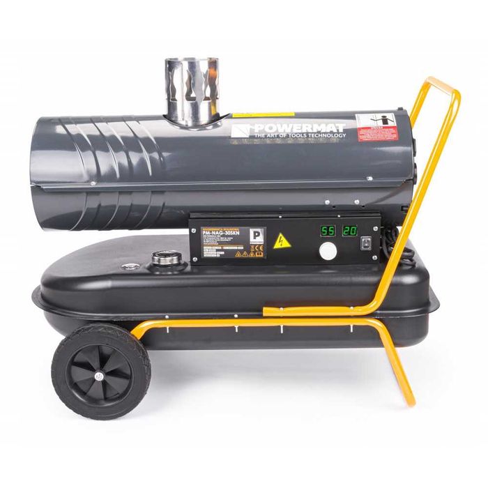 Nagrzewnica olejowa 30KW z kominem spalinowa dmuchawa TERMOSTAT LCD