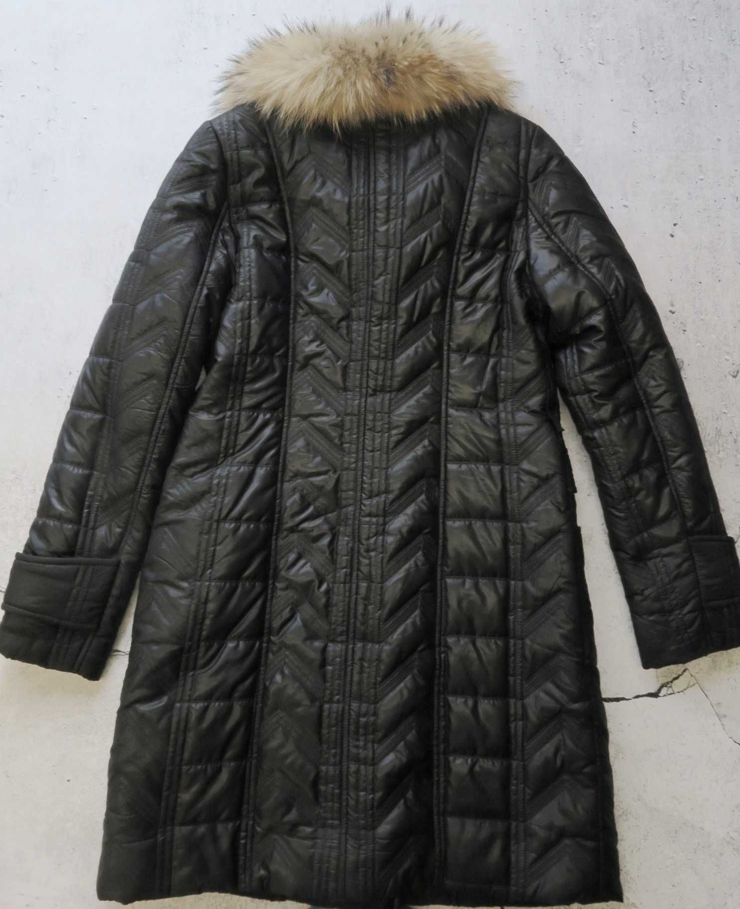 Just Cavalli piękny płaszcz kurtka z jenotem L