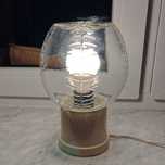 Modernistyczna lampka nocna, Massive Belgia, lata 70.