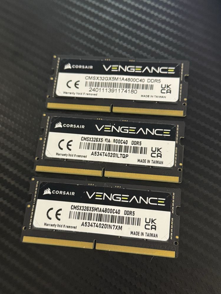 Оперативна памʼять 32 GB 4800 MHz SODIMM DDR5 Corsair