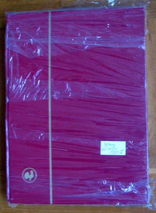 Znaczki Klaser A4 okładka ciemno-czerwona - 60 stron białych nowy