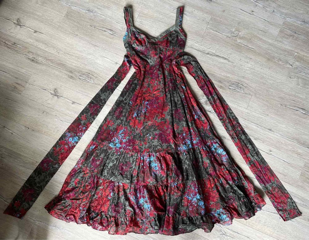 Sukienka boho Ted Baker r 2 czyli 38 kwiaty maxi