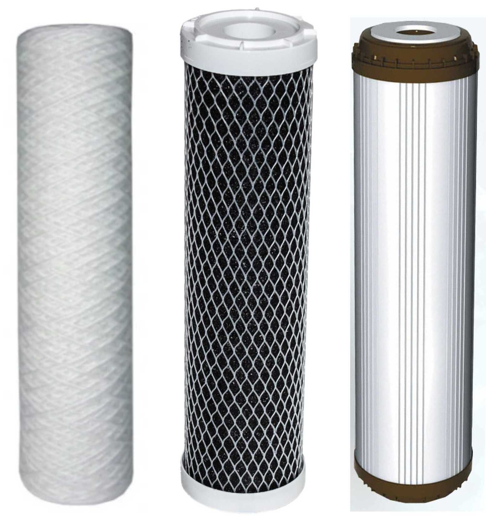 3x Zestaw wkładów filtrów na główne ujęcie wody. Osmoza. 3 komplety.
