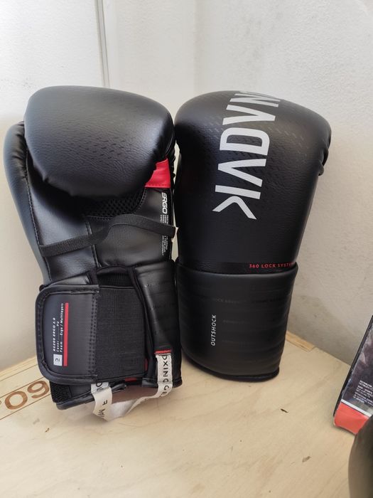Luvas de Boxe com Suporte Articular do Punho Preto