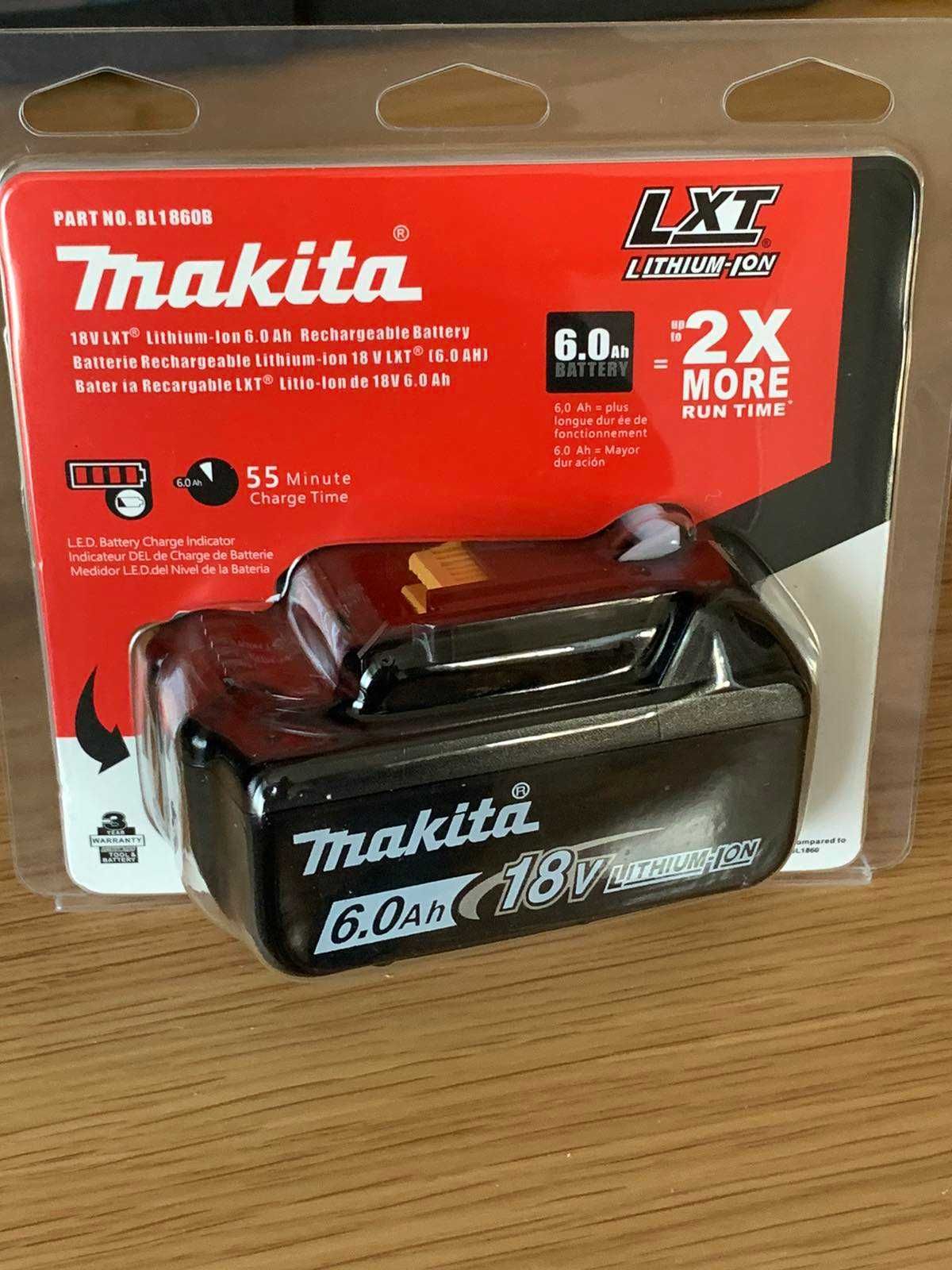 Акумулятор Makita BL1860B 18V 6.0 Ah новий рік виготовлення 2025