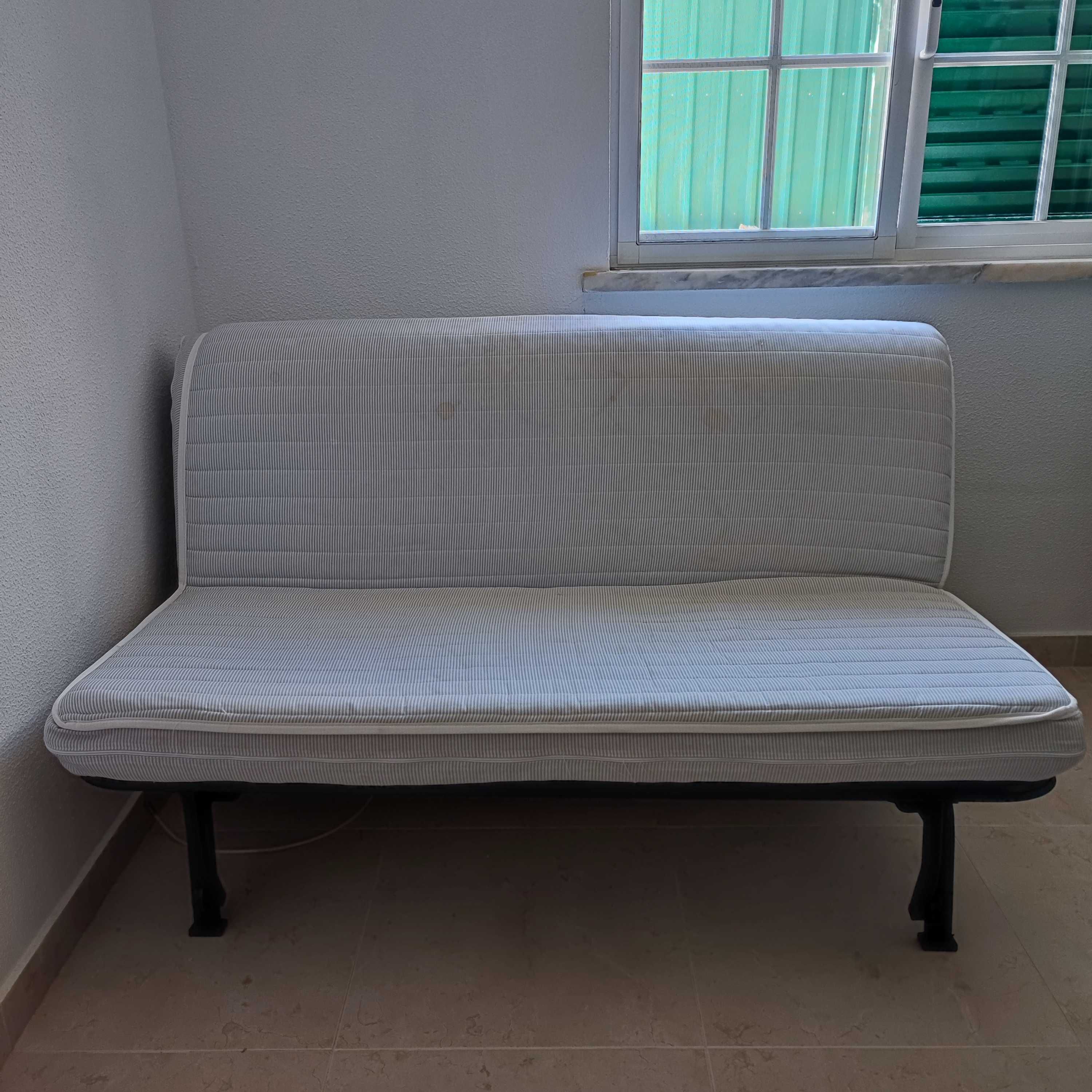 LYCKSELE - sofá-cama de 2 lugares com colchão e capa