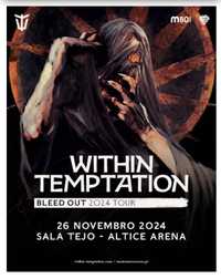 Vendo 4 bilhetes Within Temptation Lisboa