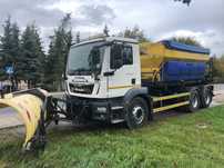 MAN TGM 26.290 PIASKARKA SOLARKA SCHMIDT STARTOS II EURO 6  MAN TGM 26.290 6x4 Piaskarka solarka  Schmidt Stratos II Pług ECON
