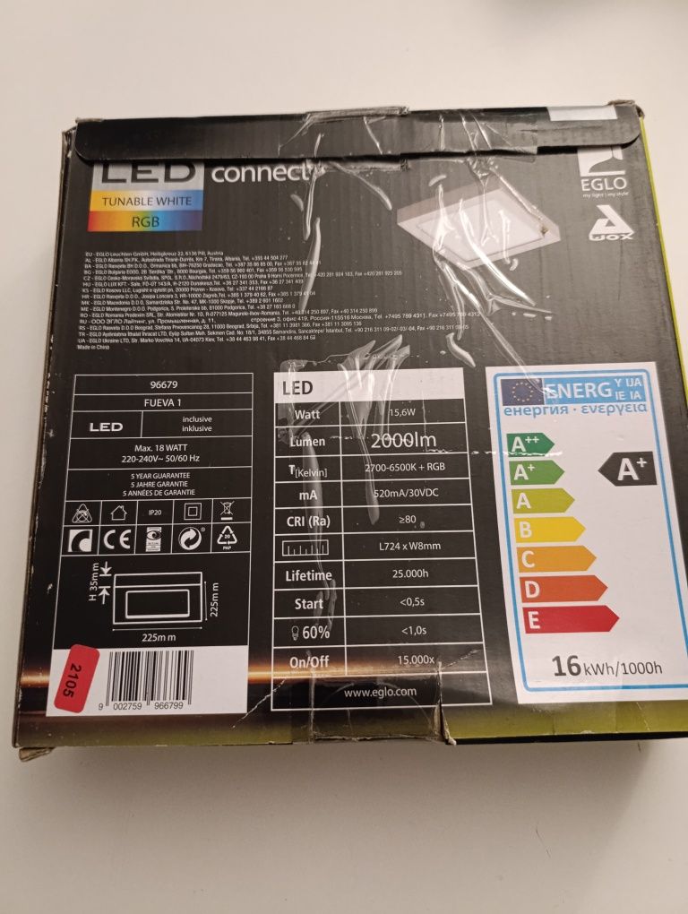 Plafon kwadratowy LED Bluetooth connecton