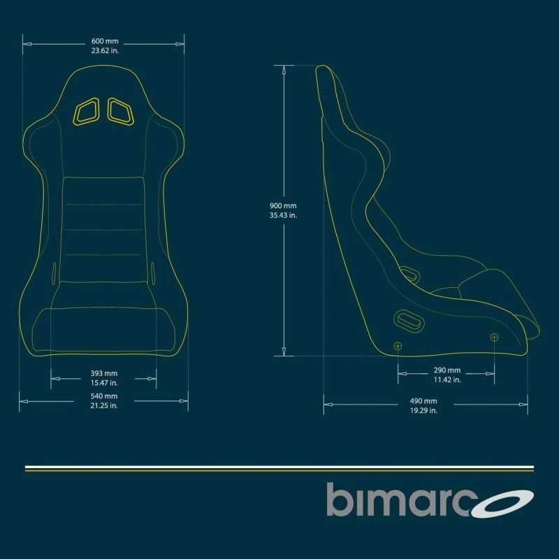 Fotel kubełkowy Bimarco Cobra Pro FIA sportowy/drift/rajdowy/wyścigowy