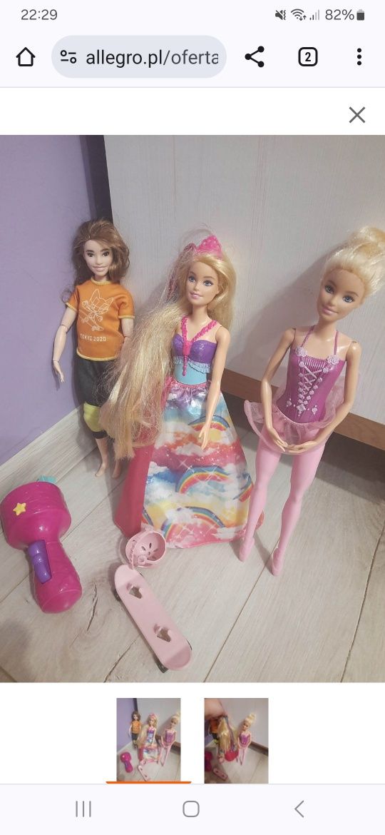 Barbie Dreamtopia - baletnica + na rolkach zestaw