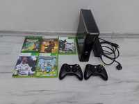 Xbox 360 plus 2 pady plus gry