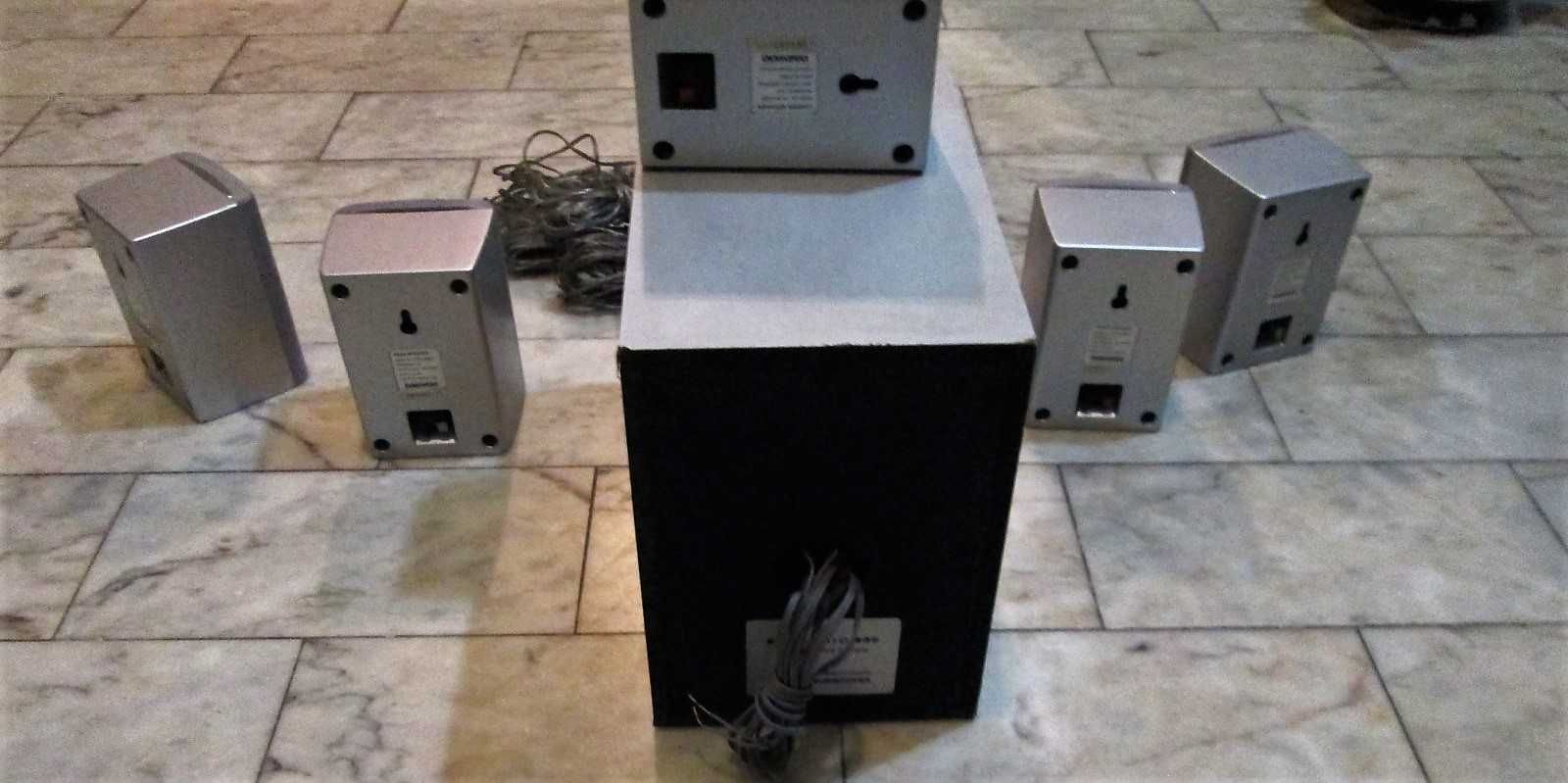 kit colunas 5.1 com subwoofer