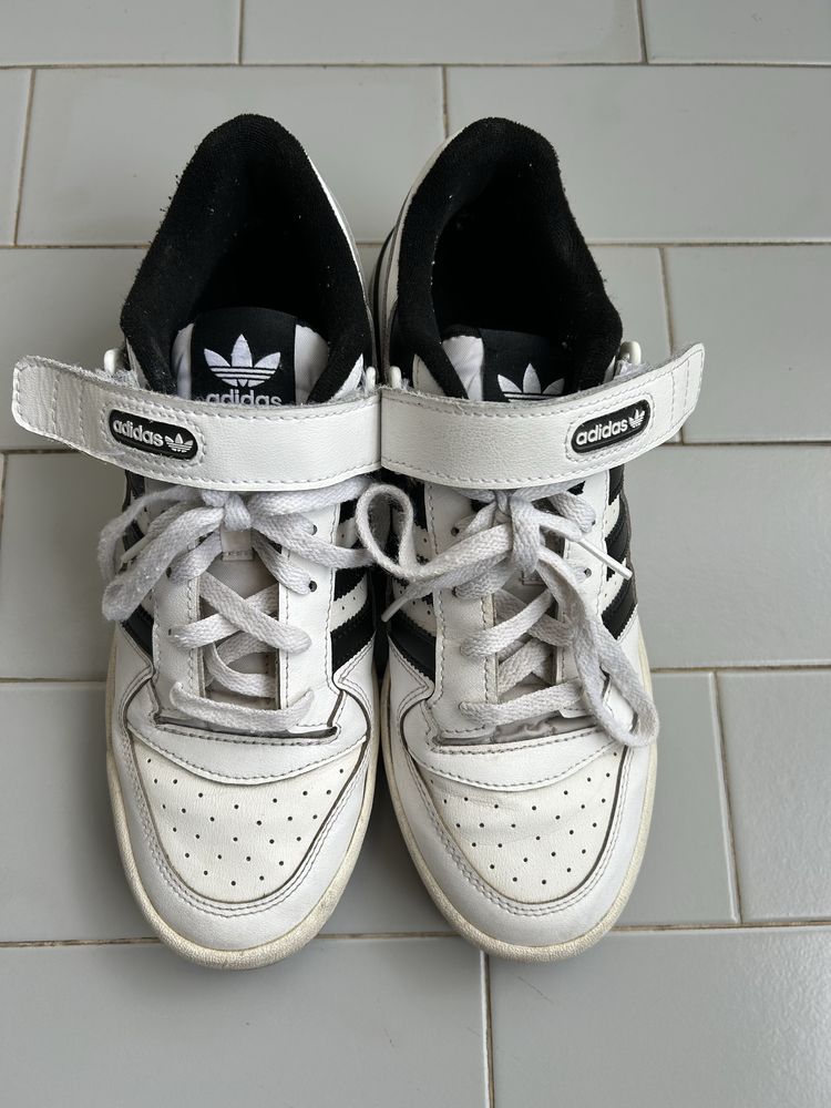 Adidas Forum Low Pretos C/velcro Tamanho 43 1/3