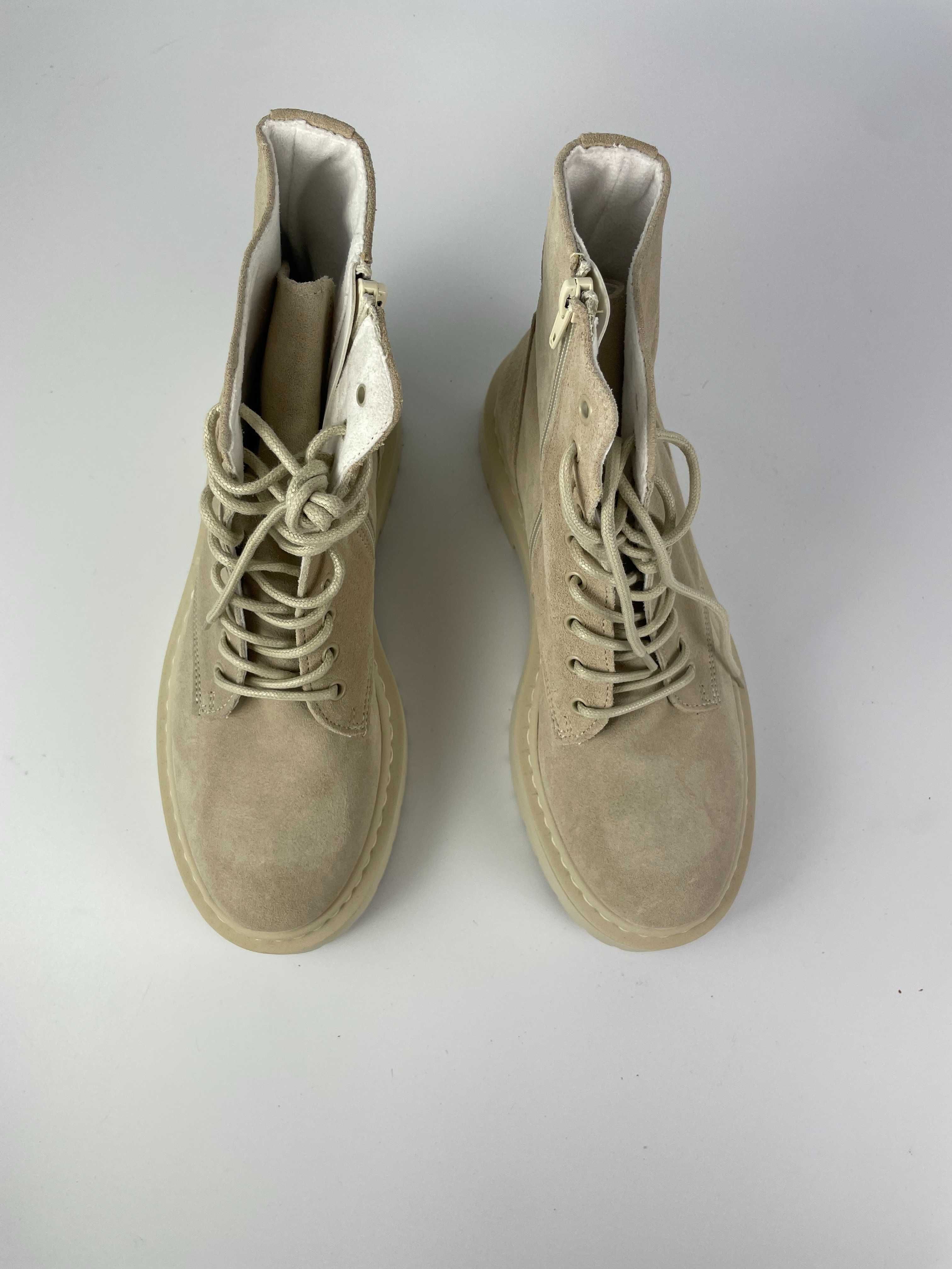 Stylowe botki Steve Madden trapery beżowy minimalizm rozmiar 41 [400]