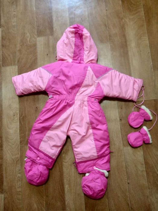 Зимний комбинезон-трансформер  68 и74 см на овчине 3-6 и 6-9 месяцев