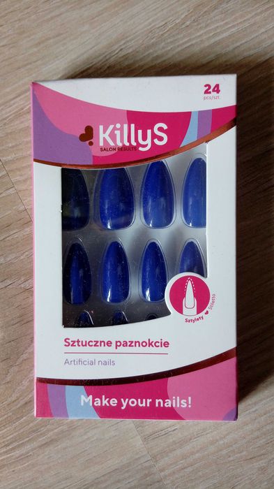Sztuczne paznokcie - Killys - 24 sztuki - granatowe, nowe