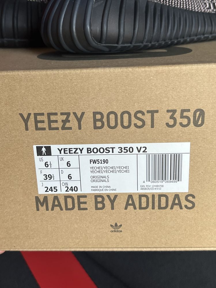 Adidas Yeezy Boost 350 V2 Yecheil sneakersy czarne kanye 39 1/3
