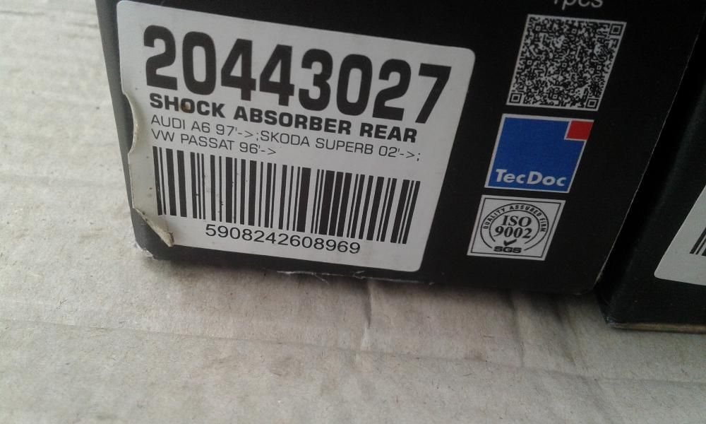 Амортизатори для Пасат Б5 А4 А6 ШКОДА Суперб Нові Якісні Польша
