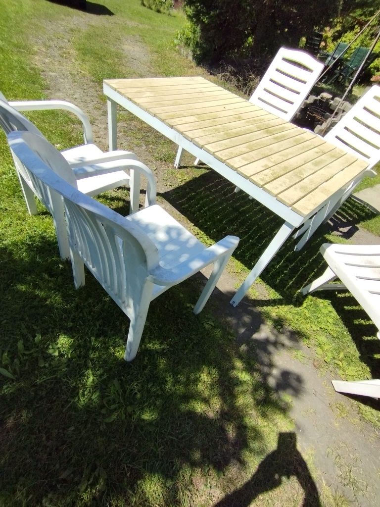 Kettler komplet ogrodowy stół  leżak plus 4 krzesła