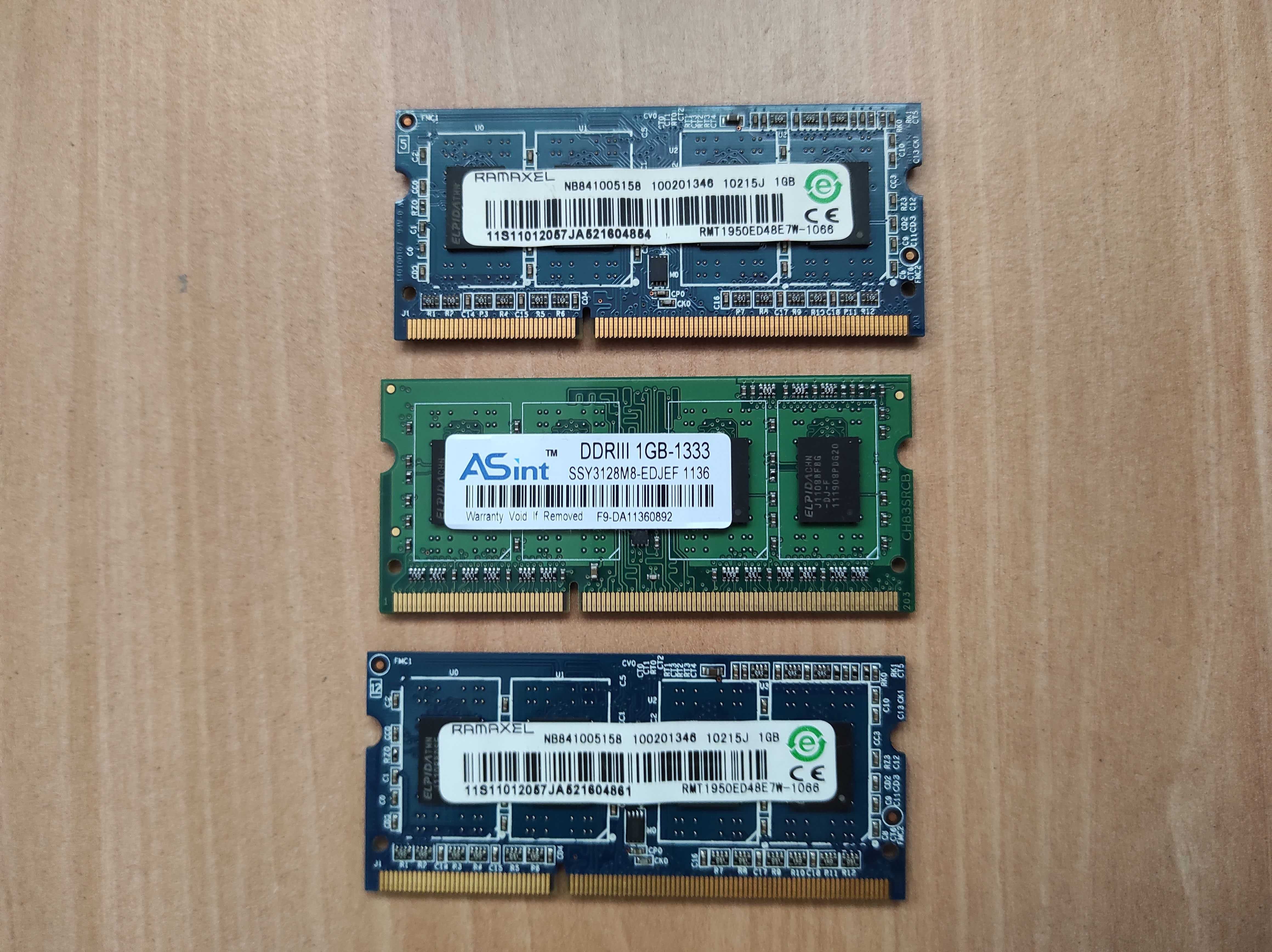 Оперативна пам'ять DDR3 1GB sodimm (для ноутбука)