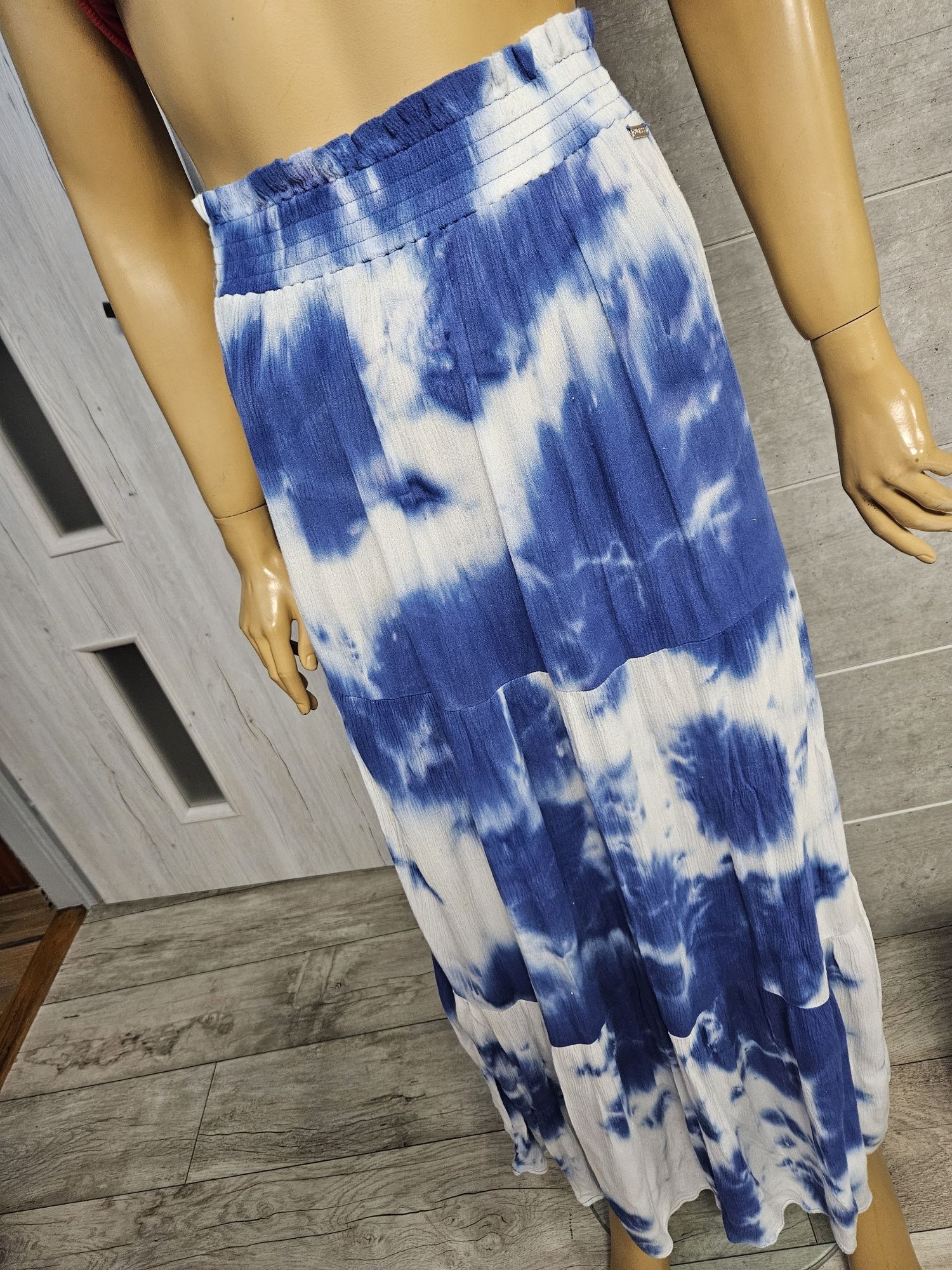 Piekna długa spódnica Tie Dye Guess boho maxi rozm S