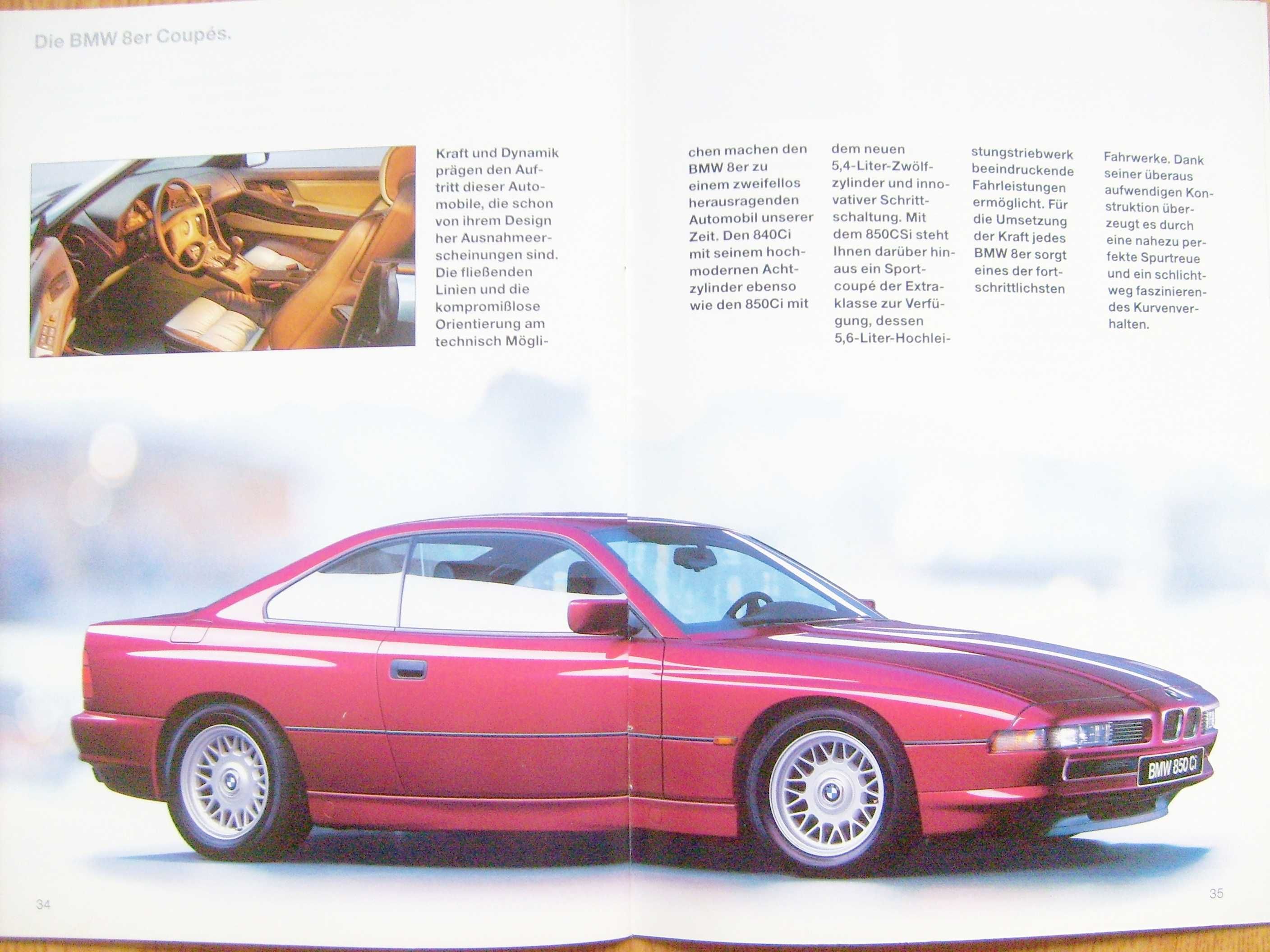 BMW PROGRAMM 1995 *48 str. prospekt / 3 E36, 5 E34, 7 E38, 8 E31