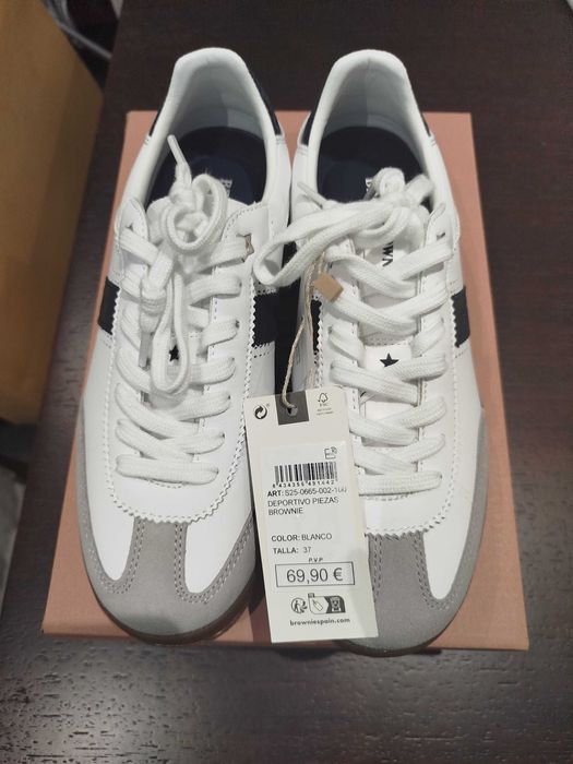 Sapatilhas Brownie, tamanho 37, novas com etiqueta