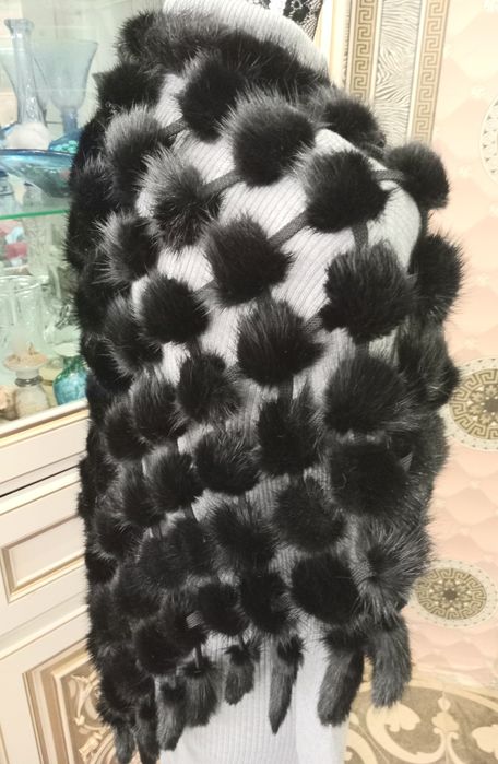 Норковая накидка. Мех из натуральной норки. (42 / ХL / 50).