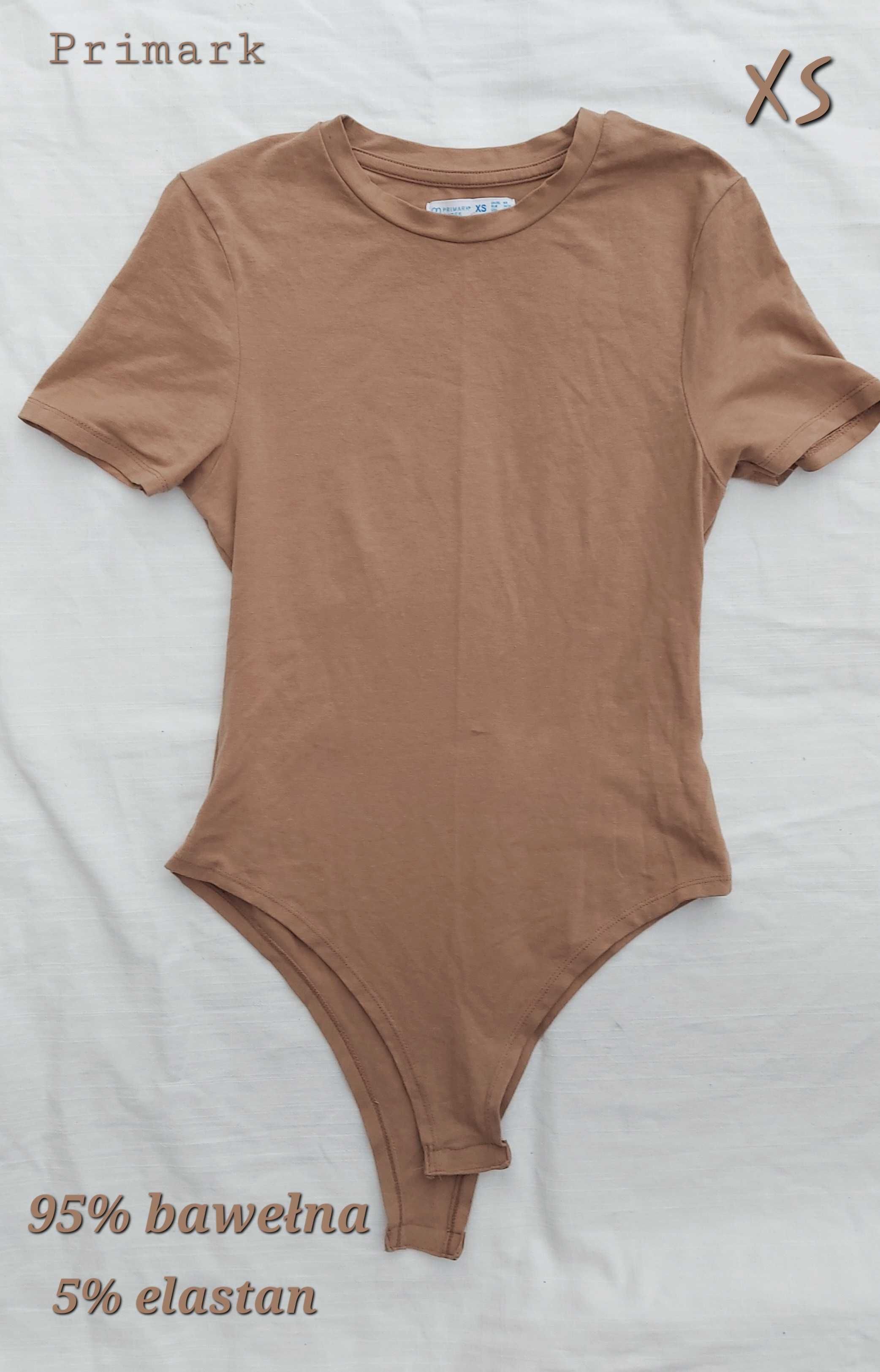 XS S body primark karmelowe beżowe cappucino basic total look