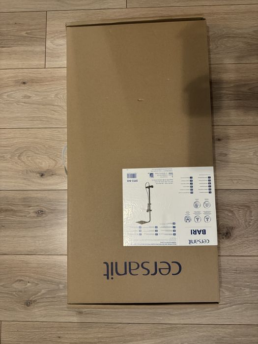 Celsanit kolumna natryskowa bari prostokątna z baterią termostatyczną