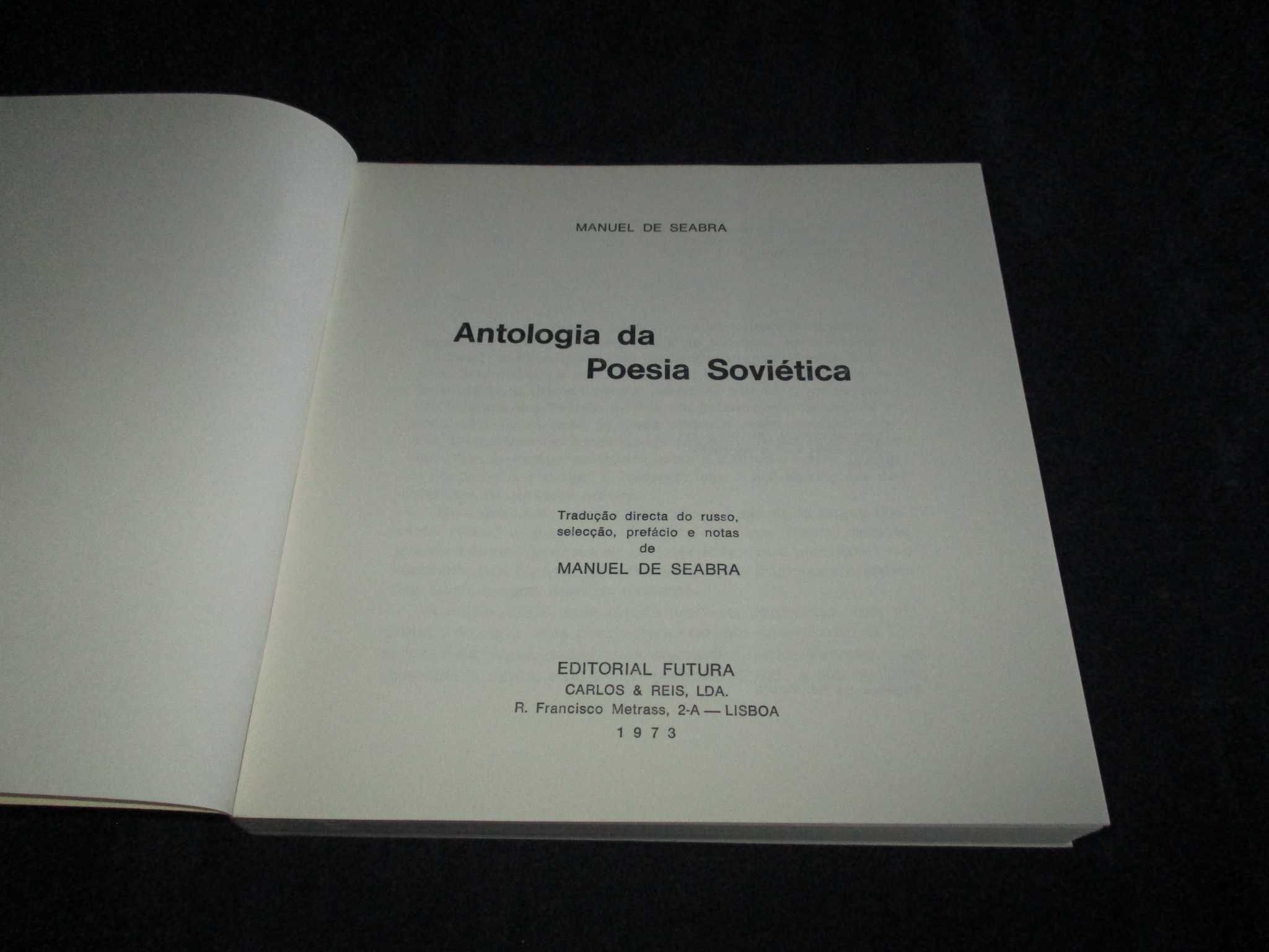 Livro Antologia da Poesia Soviética 1ª edição 1973