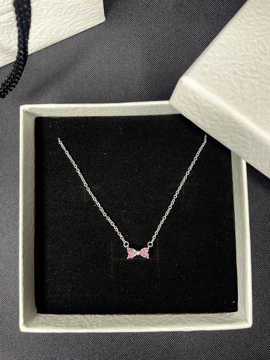ЗНИЖКА Ожерелье Pandora стиль | Рожевий бантик | Подвеска пандора