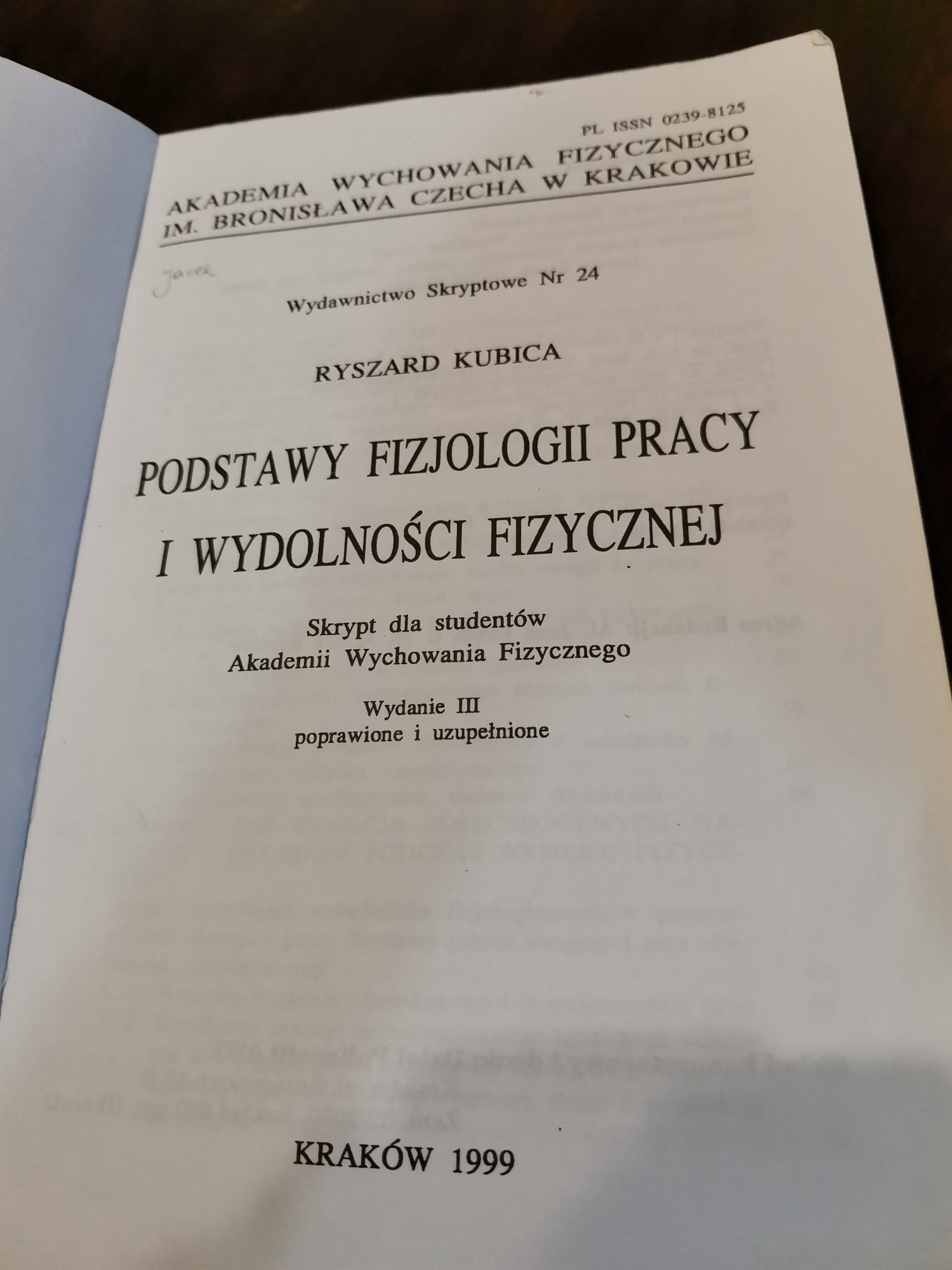 Podstawy fizjologii pracy i wydolności fizycznej