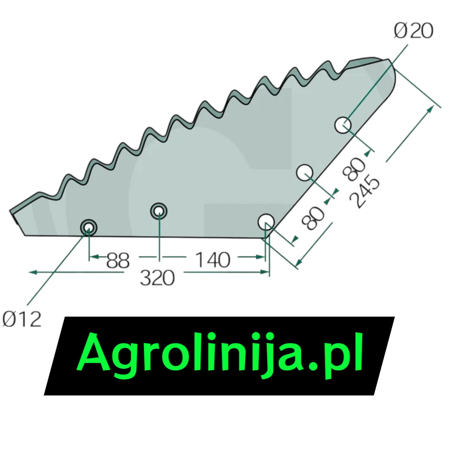 FARESIN KUHN Niemiecki Nóż do paszowozu Granit Nowy Solidny gr.6mm