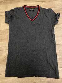 Emporio armani M underwear tshirt koszulka bluzka szara z czerwonym Po