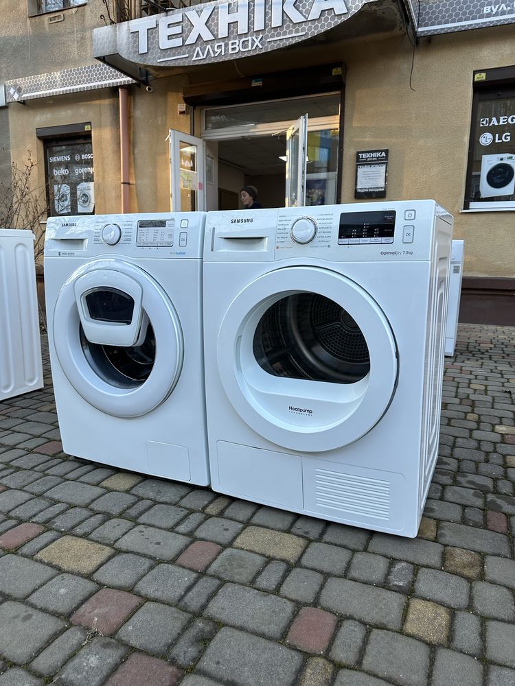 Комплект пральна + сушильна машина з Європи! Samsung 7 кгА+++DV71M5020