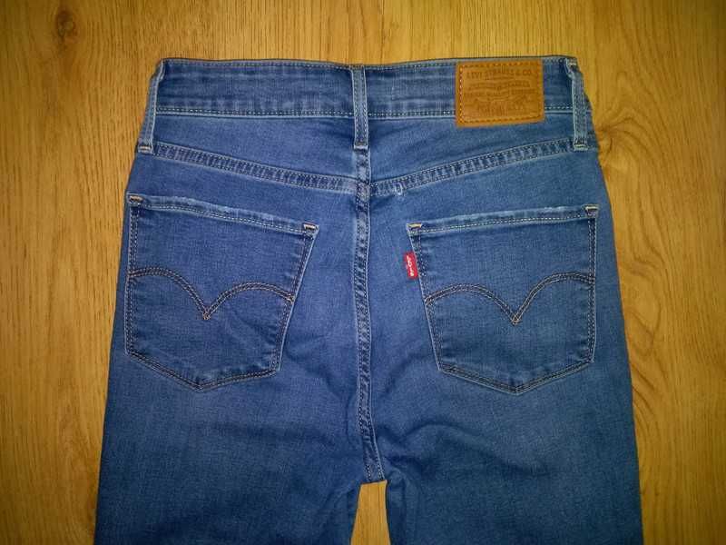 Jeansy Levi's w25 721 high rise skinny Ankle XS 34 dziury