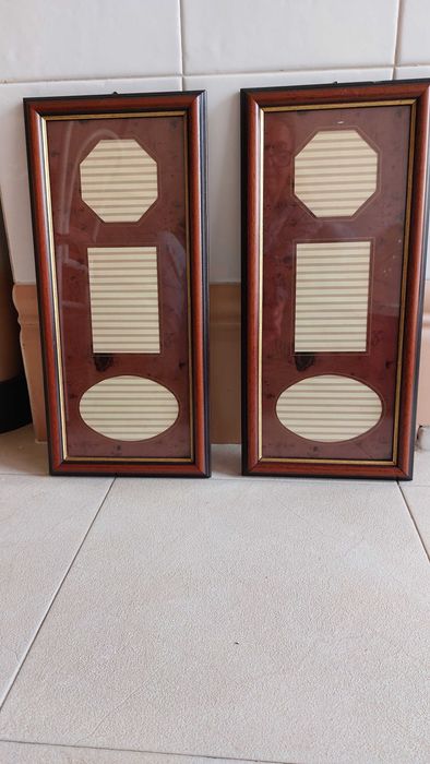 Molduras retangulares p/ fotos em madeira